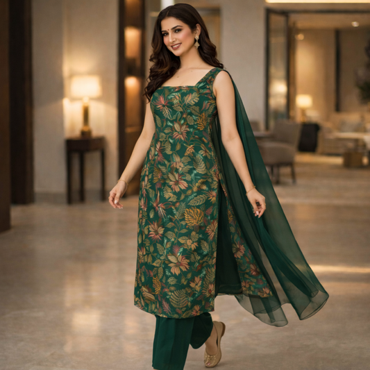 Green Ethnic Suit ✨ New Year Sale ✨