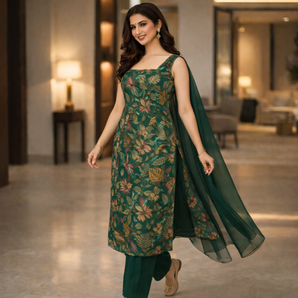 Green Ethnic Suit ✨ New Year Sale ✨