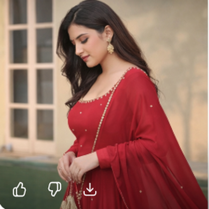 Noor Crimson Anarkali